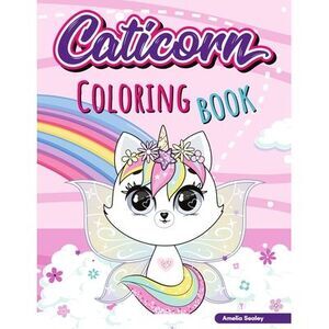 Cat Unicon Coloring Book for Kids: Adorable Cat Unicorn Coloring book for Girls